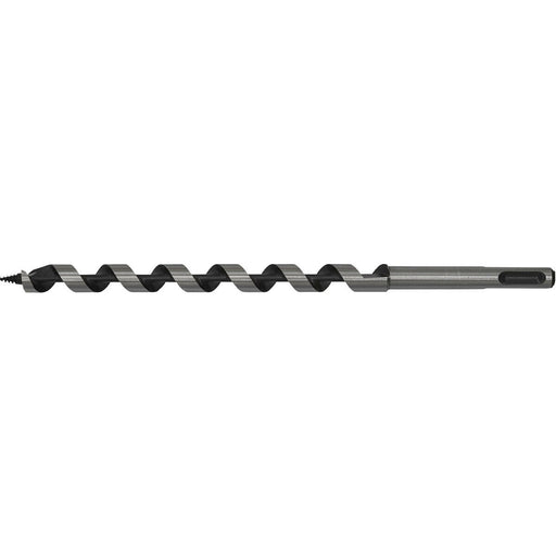 12 x 235mm SDS Plus Auger Wood Drill Bit - Fully Hardened - Smooth Drilling Loops