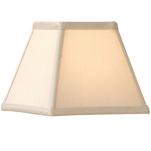 5" Inch Square Tapered Lamp Shade Oyster Faux Silk Fabric Cover Modern Elegant Loops