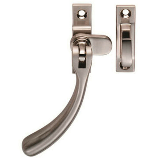 Bulb Ended Casement Window Fastener 98mm Handle 45mm Centres Satin Nickel Loops