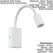 Wall Light Colour White Steel & Plastic Rocker Switch Bulb LED 3.5W Included Loops