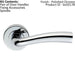 PAIR Curved Flowing Flared Handle Concealed Fix Round Rose Polished Chrome Loops