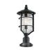 Outdoor IP44 1 Bulb Wall Ground Pedestal Light Distressed Black LED E27 60W Loops