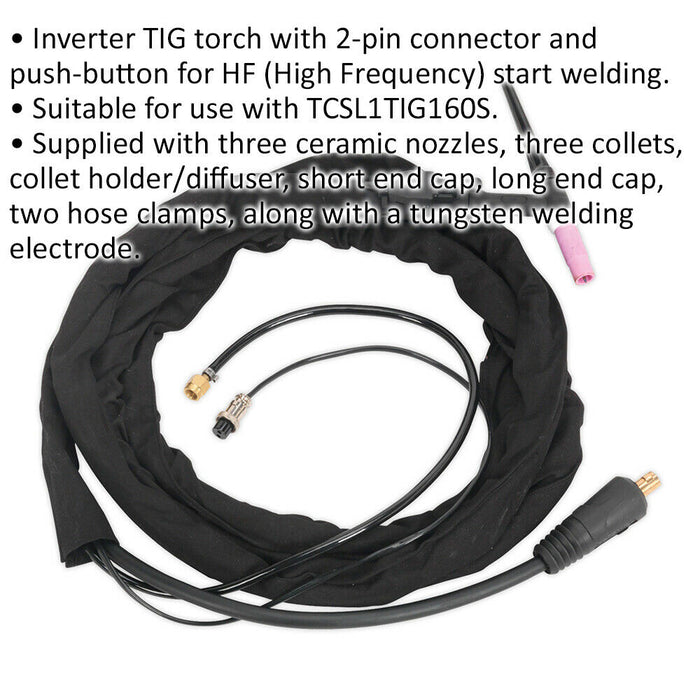 16mm² Inverter TIG Welding Torch Kit with High Frequency Push Button ...