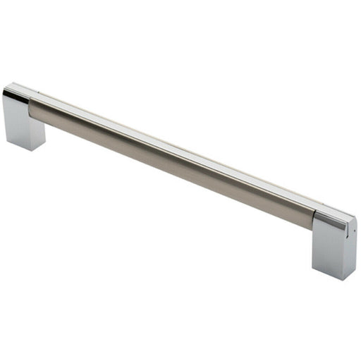 Multi Section Straight Pull Handle 224mm Centres Satin Nickel Polished Chrome Loops