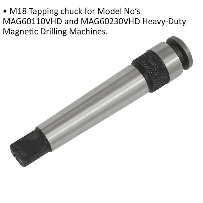 M18 Magnetic Drill Tapping Chuck for ys05392 & ys05394 Drilling Machines Loops