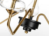 3 Bulb Pendant Light Fitting Aged Brass Finish Charcoal Black Paint LED E14 40W Loops