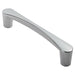 2x Curved D Shape Pull Handle 146 x 18.5mm 128mm Fixing Centres Polished Chrome Loops