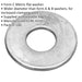 100 PACK Form C Flat Washer - M8 x 21mm - BS 4320 - Metric - Metal Spacer Loops