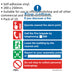 10x FIRE ACTION NO LIFT Health & Safety Sign Self Adhesive 200 x 250mm Sticker Loops