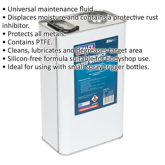 5L Universal Maintenance Fluid with PTFE - Silicon Free Formula - Rust Inhibitor Loops