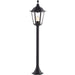 Outdoor Lamp Post Lantern Bollard Light Matt Black & Glass 1m Tall Garden LED Loops