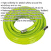 High-Visibility Air Hose with 1/4 Inch BSP Unions - 10 Metre Length - 10mm Bore Loops