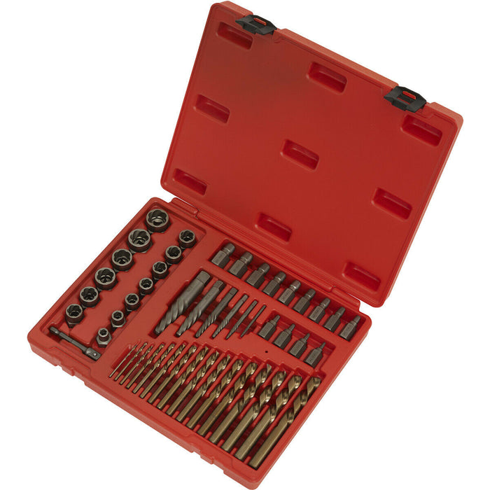 49 Piece Master Extractor Set - Screw Bolt & Nut Extraction - Storage Case Loops