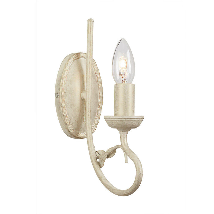 Wall Light Handmade & Hand Finished Metal Branch & Leaves Ivory Gold LED E14 60W Loops