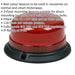 12V / 24V LED Rotating Red Hazard Beacon Light - 3x Bolt Roof Fixing Points Loops