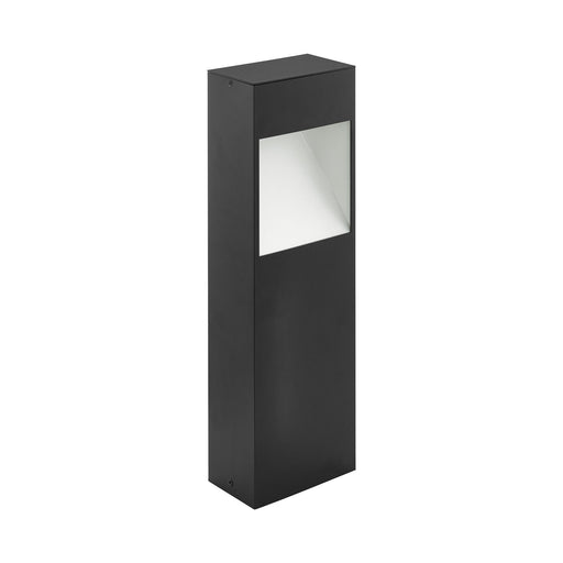 IP44 Outdoor Pedestal Light Anthracite & White Square Post 10W Built in LED Loops