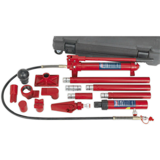 10 Tonne Snap Hydraulic Body Repair Kit - Hand Operated Pump - Heavy Duty Loops