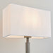 Table Lamp Antique Bronze Plate & Vintage White Fabric 60W E27 GLS e10654 Loops