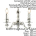 2 PACK Dimmable Twin Wall Light Polished Aluminium Candelabra Style Modern Lamp Loops