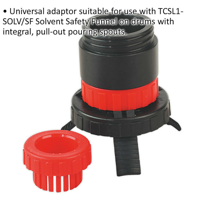 Universal Drum Adaptor with Pouring Spout for ys09022 Solvent Safety Funnel Loops