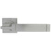 PAIR Cube Lever on Square Rose Etched Detailing Concealed Fix Satin Chrome Loops