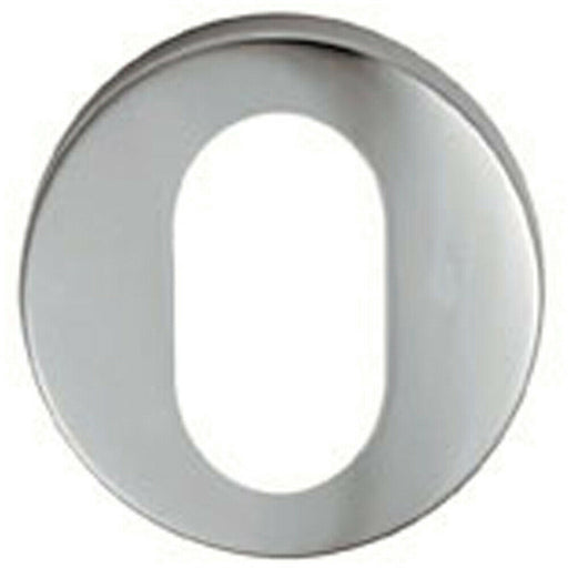 52mm Oval Profile Open Escutcheon 8mm Depth Concealed Fix Satin Aluminium Loops