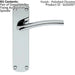 Rounded Curved Bar Handle on Latch Backplate 170 x 42mm Polished Chrome Loops