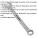 Hardened Steel Combination Spanner - 22mm - Polished Chrome Vanadium Wrench Loops
