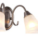 LED Twin Wall Light Antique Silver Frosted Glass Vintage Dimmable Lamp Lighting Loops
