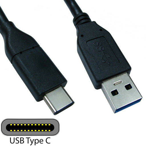 2m USB 3.1 Type C Male to Standard A Plug Cable Lead Mini Phone Power Charger Loops
