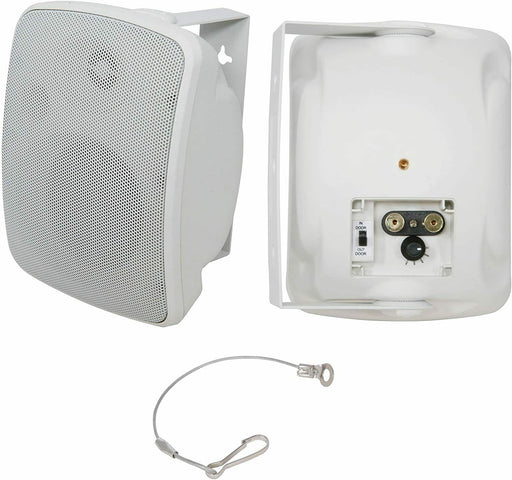 QUALITY 4" 40W White Outdoor Garden Speaker *100V & 8ohm* IP44 Wall / Background