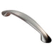 Flared Cabinet Pull Handle 165.5 x 23mm 128mm Fixing Centres Satin Nickel Loops