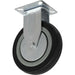 125mm Fixed Plate Castor Wheel - Durable Rubber with Steel Centre - 27mm Tread Loops