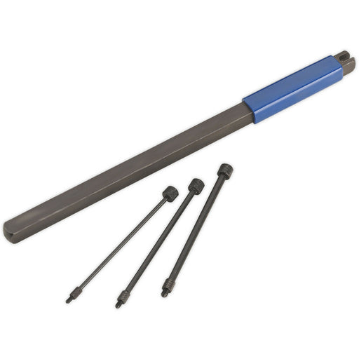4 PIECE Door Pin Extractor Tool Set - Steel Pins & Anvil - Hollow Hinge Removal Loops