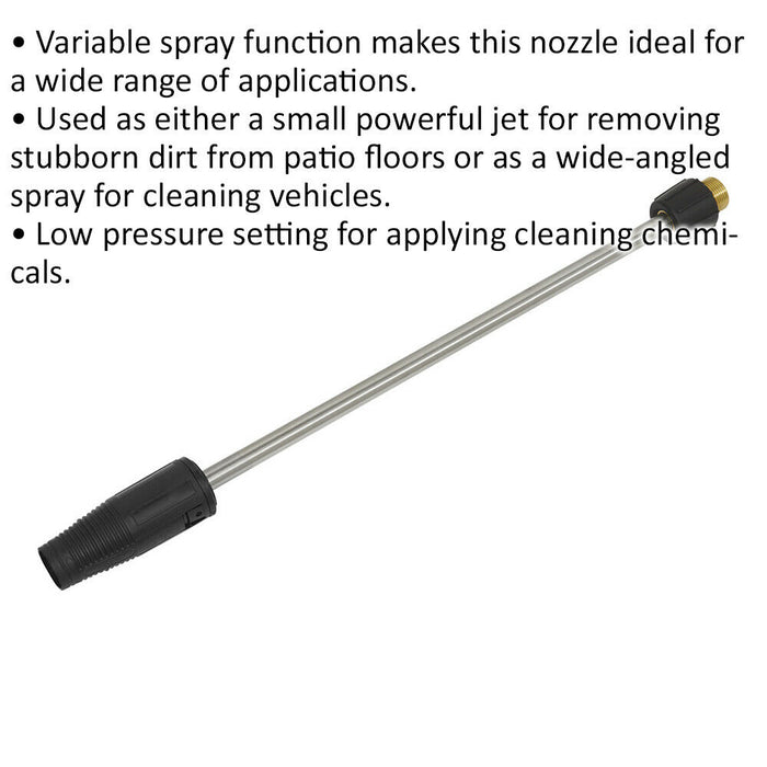 Variable Jet Nozzle Lance - Suitable for ys06419 & ys06420 Pressure Washers Loops