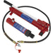 10 Tonne Push Ram with Pump & Hose Assembly - 1/4" BSP Outlet - Body Repair Ram Loops