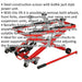 Motorcycle Hydraulic Scissor Lift with Frame Supports - 500kg Capacity Loops