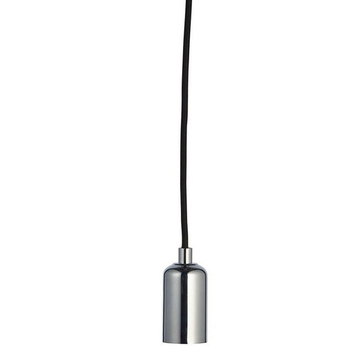 Hanging Ceiling Pendant Light & Rose Kit Chrome Steel Industrial Adjustable Lamp Loops