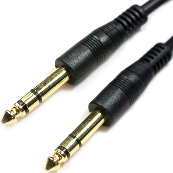 10m 6.35mm Stereo Male to Male Guitar Cable ¼" Instrument Audio Jack Plug Lead Loops