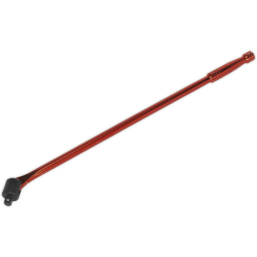 600mm Breaker Pull Bar - Replaceable 1/2" Sq Drive Knuckle - Red Chrome Finish Loops