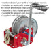 Geared Hand Winch with Brake & Cable - 900kg Capacity - Hardened Steel Gear Loops