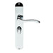 4x PAIR Scroll Lever Door Handle on Bathroom Backplate 242 x 40mm Chrome Loops