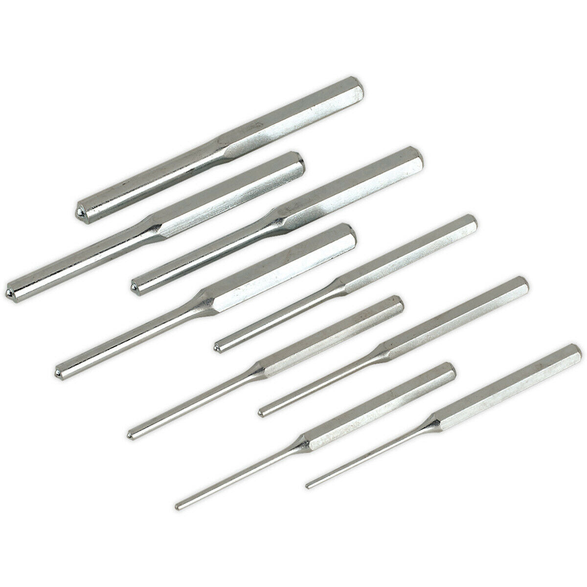 9 Pc Parallel Roll Pin Punch Set - Hardened & Tempered Steel Punches ...