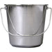 Heavy Duty 12 Litre Stainless Steel Mop Bucket - Carry Handle - Large Water Pail Loops