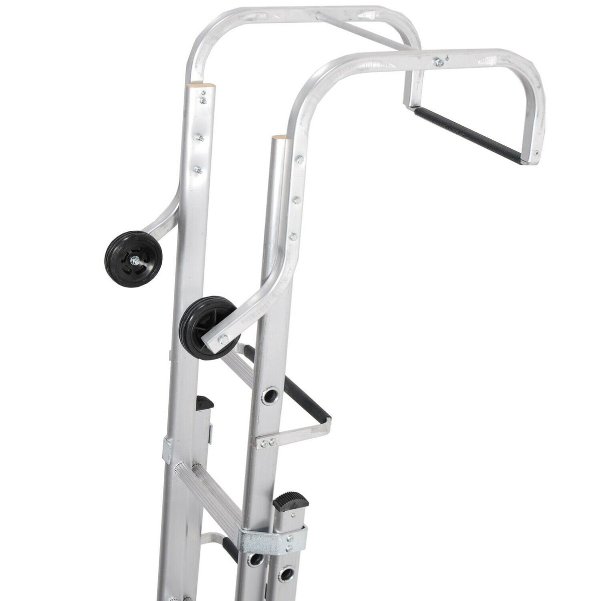 15 + 13 Rung Roof Ladder & Ridge Safety Hook Double Section 6.7m MAX G ...