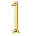 Polished Brass Door Number 1 75mm Height 4mm Depth House Numeral Plaque Loops