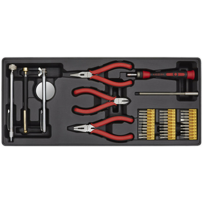 38 Piece PREMIUM Precision & Pick Up Tool Set with Modular Tool Tray - Organizer Loops