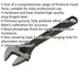 250mm Adjustable Drop Forged Steel Wrench - 27mm Offset Jaws Metric Calibration Loops