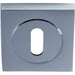 Square Lock Profile Escutcheon 51 x 51mm Concealed Fix Polished Chrome Loops