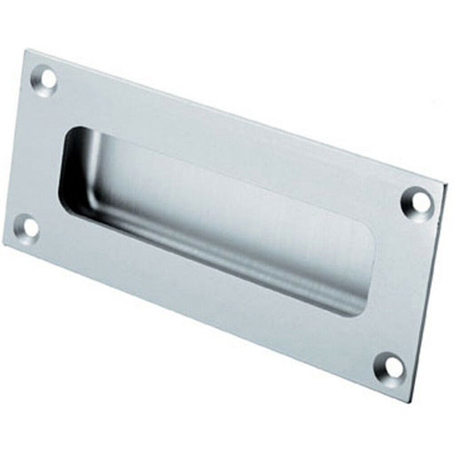 Recessed Sliding Door Flush Pull Handle 100 x 50mm Satin Anodised Aluminium Loops